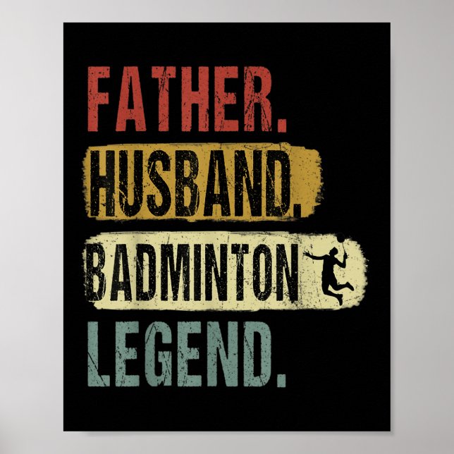 Affiche Père Mari Badminton Légende Badminton Papa Fath (Devant)
