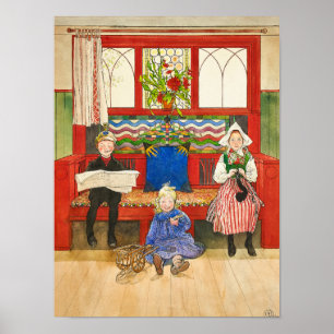 Affiche Père, mère et enfant, 1906 par Carl Larsson