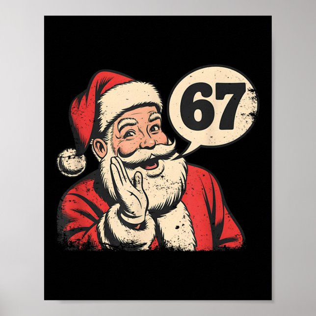 Affiche Père Noël 67 Noël Six Sept Mème  (Devant)
