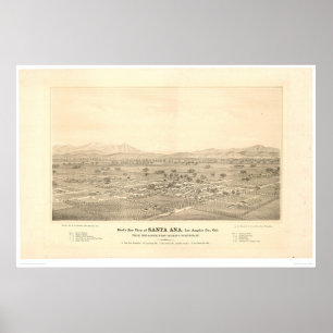 Affiche Père Noël Ana, CA. Carte panoramique (1579C)