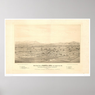 Affiche Père Noël Ana, CA. Carte panoramique (1579C)