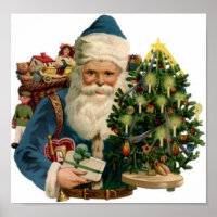Père Noël, Arbre, Sac de jouets