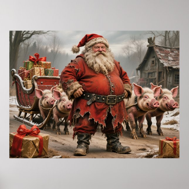 Affiche Père Noël au Moyen Âge (Devant)