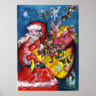 AFFICHE PÈRE NOËL AVEC CADEAUX