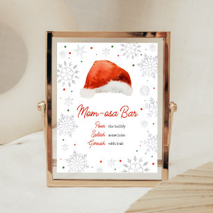 Affiche Père Noël Baby Casquette Maman Osa Bar