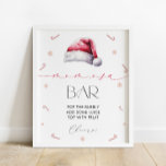 Affiche Père Noël Baby Christmas Mom-Osa Bar Baby shower<br><div class="desc">Poster du Baby shower père Noël Baby Christmas Mom-Osa Bar. Éléments correspondants disponibles.</div>