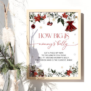 Affiche Père Noël Baby How Big is Maman's Belly