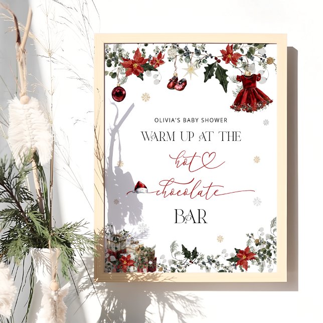Affiche Père Noël Baby Warm up at the Hot Chocolate Bar (Créateur téléchargé)