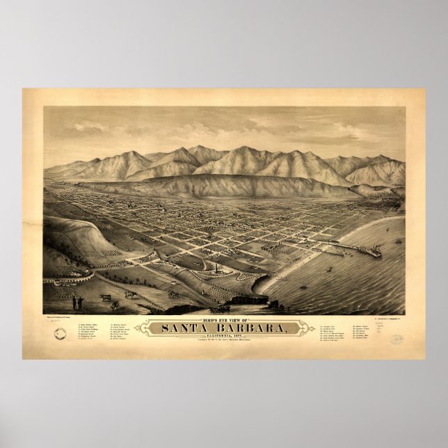 Affiche Père Noël Barbara, Californie (1877) (Devant)
