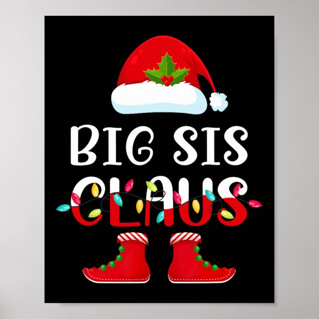 Affiche Père Noël Big Sis Claus Elf Matching Family Group  (Devant)