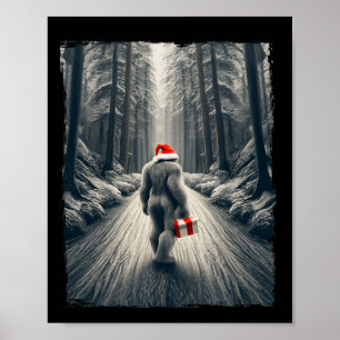 Affiche Père Noël Bigfoot Christmas Sasquatch Croire