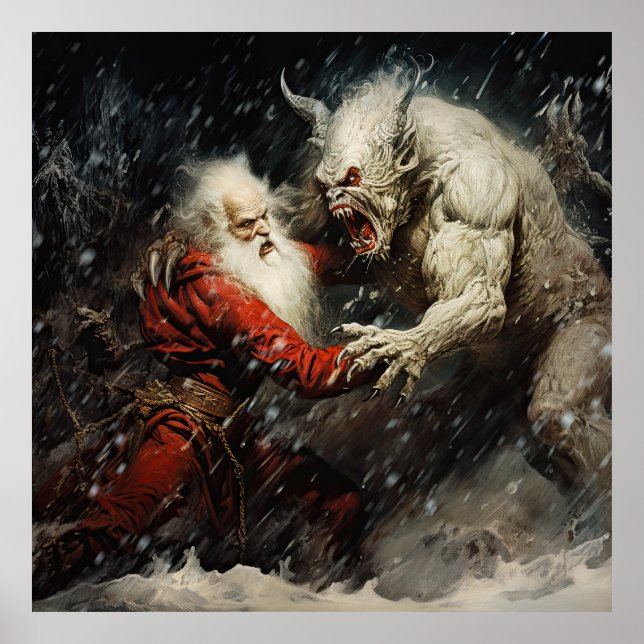 Affiche Père Noël contre Krampus (Devant)