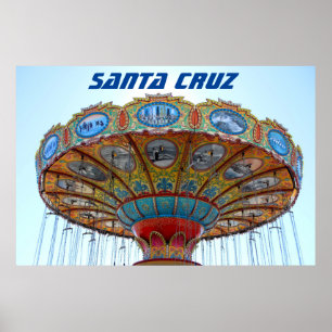 Affiche Père Noël Cruz Californie - Parc d'attractions