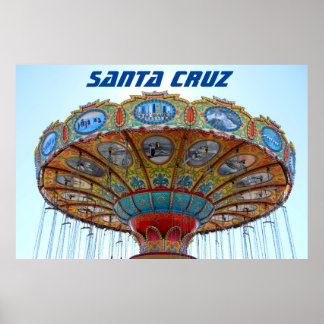 Affiche Père Noël Cruz Californie - Parc d'attractions
