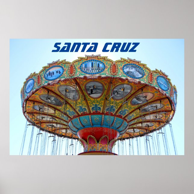 Affiche Père Noël Cruz Californie - Parc d'attractions (Devant)