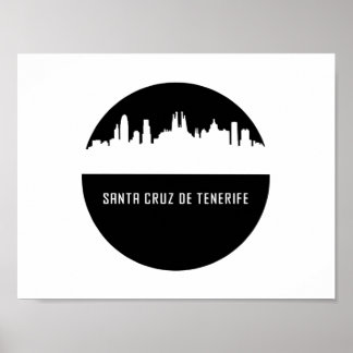 Affiche Père Noël Cruz de Tenerife | villes d'Espagne