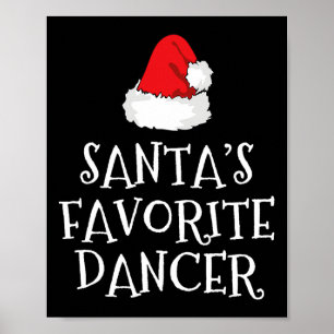 Affiche Père Noël Danseuse préférée Noël Drôle Drôle Noël