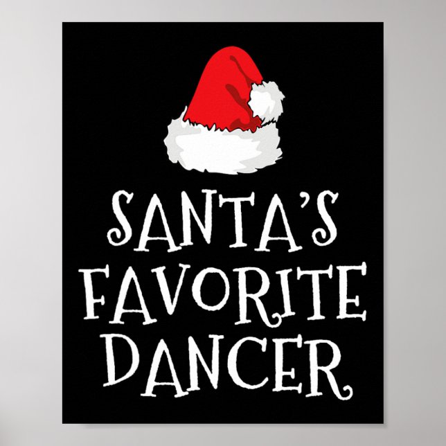 Affiche Père Noël Danseuse préférée Noël Drôle Drôle Noël  (Devant)
