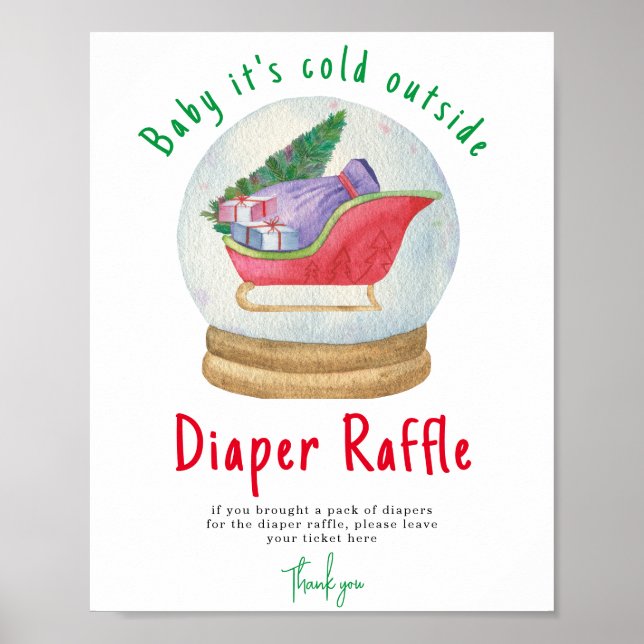 Affiche Père Noël - Diaper Raffle jeu (Devant)