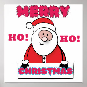 AFFICHE PÈRE NOËL DIT : MERCI NOËL, OH !