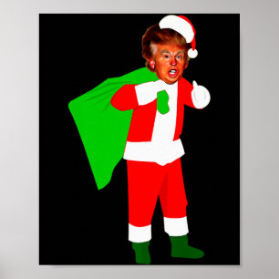 Affiche Père Noël Donald Trump Funny Christma Ugly Xmas