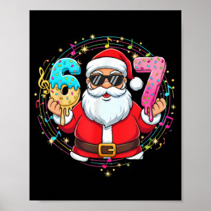 Affiche Père Noël drôle 67 Glace qui coule Noël Xmas Adole