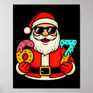 Affiche Père Noël drôle 67 Glace qui coule Noël Xmas Adole