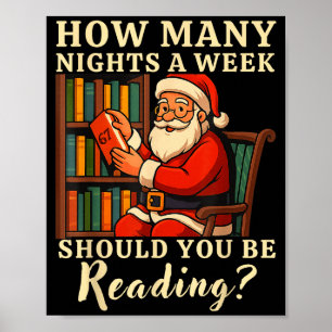 Affiche Père Noël drôle lisant 67 Meme Tee Noël Enseignant