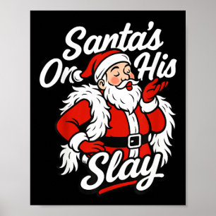 Affiche Père Noël en mode massacre de la saison de Noël