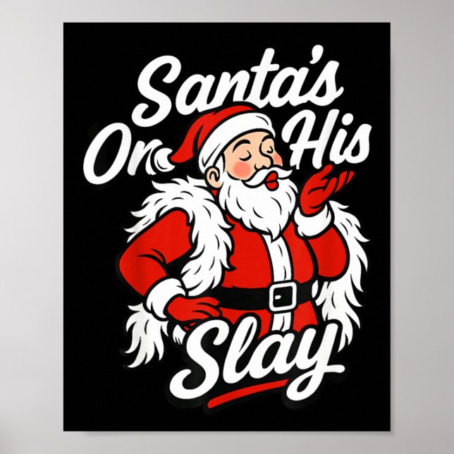 Affiche Père Noël en mode massacre de la saison de Noël  (Devant)
