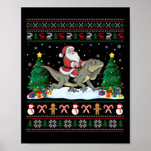 Affiche Père Noël équitation Iguana Garçons Filles Enfants