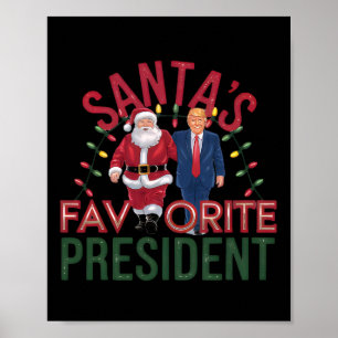 Affiche Père Noël Favori du président Trump Noël