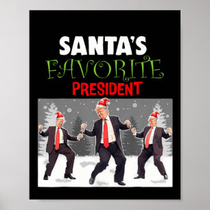 Affiche Père Noël Favori Président Père Noël Trump Danser