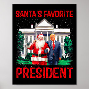 Affiche Père Noël Favori Président Père Noël Trump Danser
