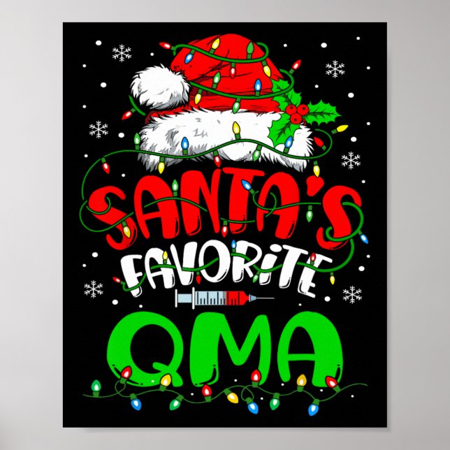 Affiche Père Noël Favorite Qma Christmas Qualifié d'aide M (Devant)