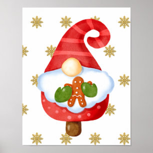 Affiche Père Noël Gnome