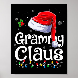 Affiche Père Noël Grammy Xmas Santa tenue assortie de Noël