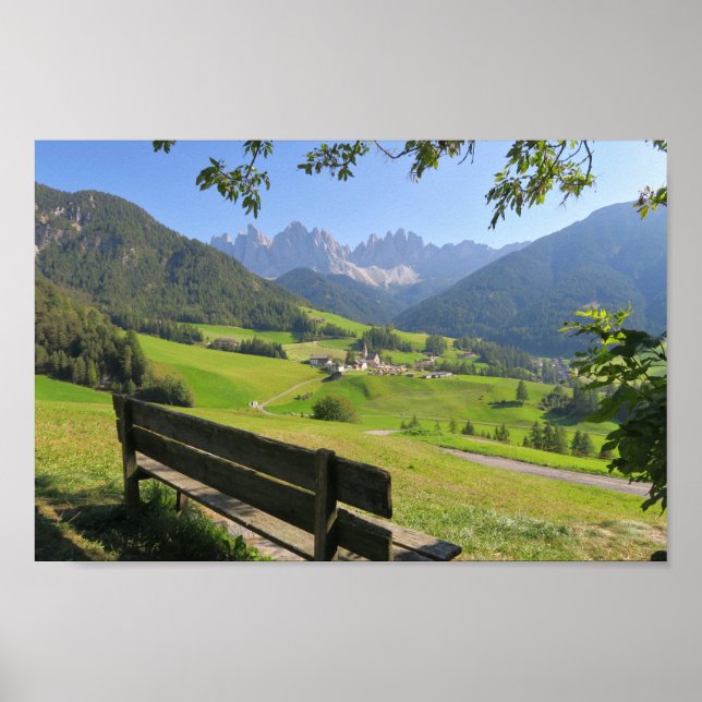 Affiche Père Noël Maddalena Dolomites Italie (Devant)