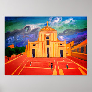 Affiche Père Noël Maria Degli Angeli Italie Acrylique