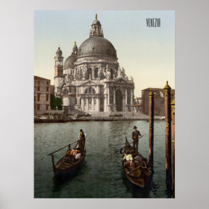 Affiche Père Noël Maria della Salute à Venise (vers 1900)
