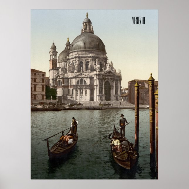Affiche Père Noël Maria della Salute à Venise (vers 1900) (Devant)