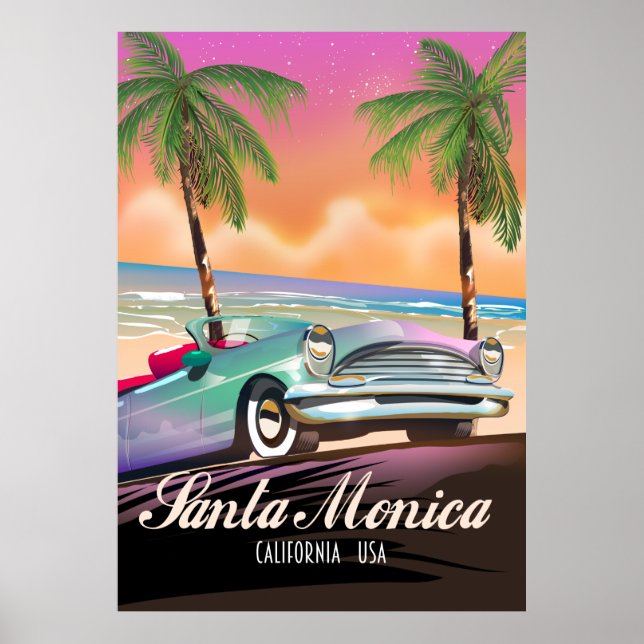 Affiche Père Noël Monica California USA (Devant)