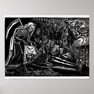 Affiche Père Noël Muerte et le Soldat c. 1951 Mexique.