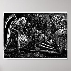 Affiche Père Noël Muerte et le soldat C. Mexique 1951