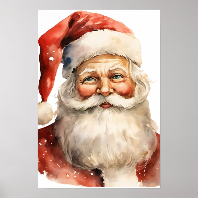 Affiche Père Noël Noël Retro Christmas (Devant)