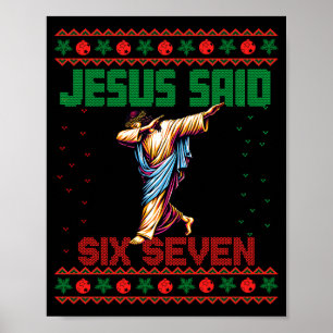 Affiche Père Noël qui fait le dab dit soixante sept 67 Mem
