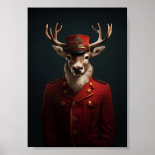 Affiche Père Noël Reindeer