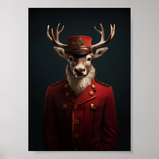 Affiche Père Noël Reindeer (Devant)
