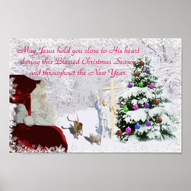 Affiche Père Noël rencontre Jésus (Devant)