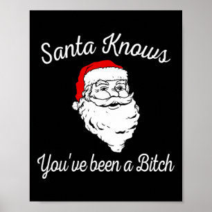 Affiche Père Noël sait que vous avez été drôle offensant